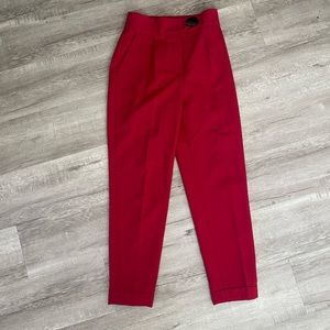 Worm red paper bag /suit pants 👠💄